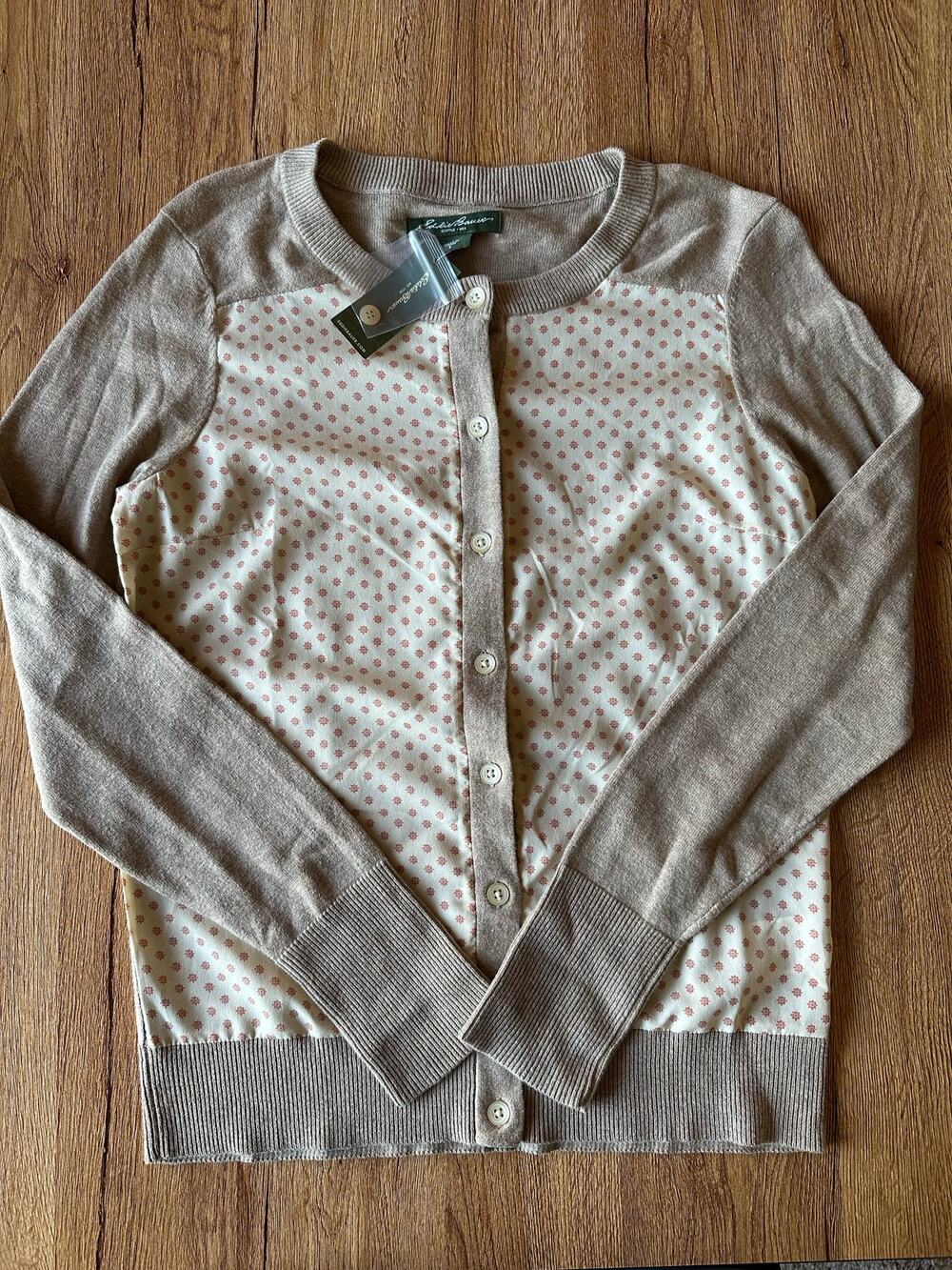 Eddie Bauer Women's Patterned Cardigan Sweater Size Small NWT